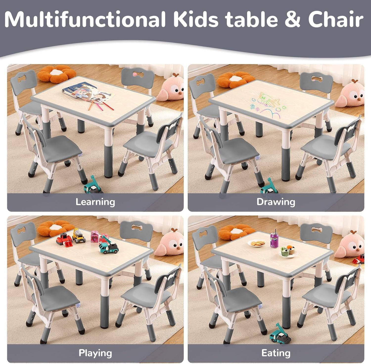 Multifunctional Kids table & Chair

- Learning
- Drawing
- Playing
- Eating