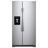 Whirlpool - 33 in. Wide 21 cu. ft. Side-by-Side Refrigerator with LED Interior Lighting - Stainless Steel