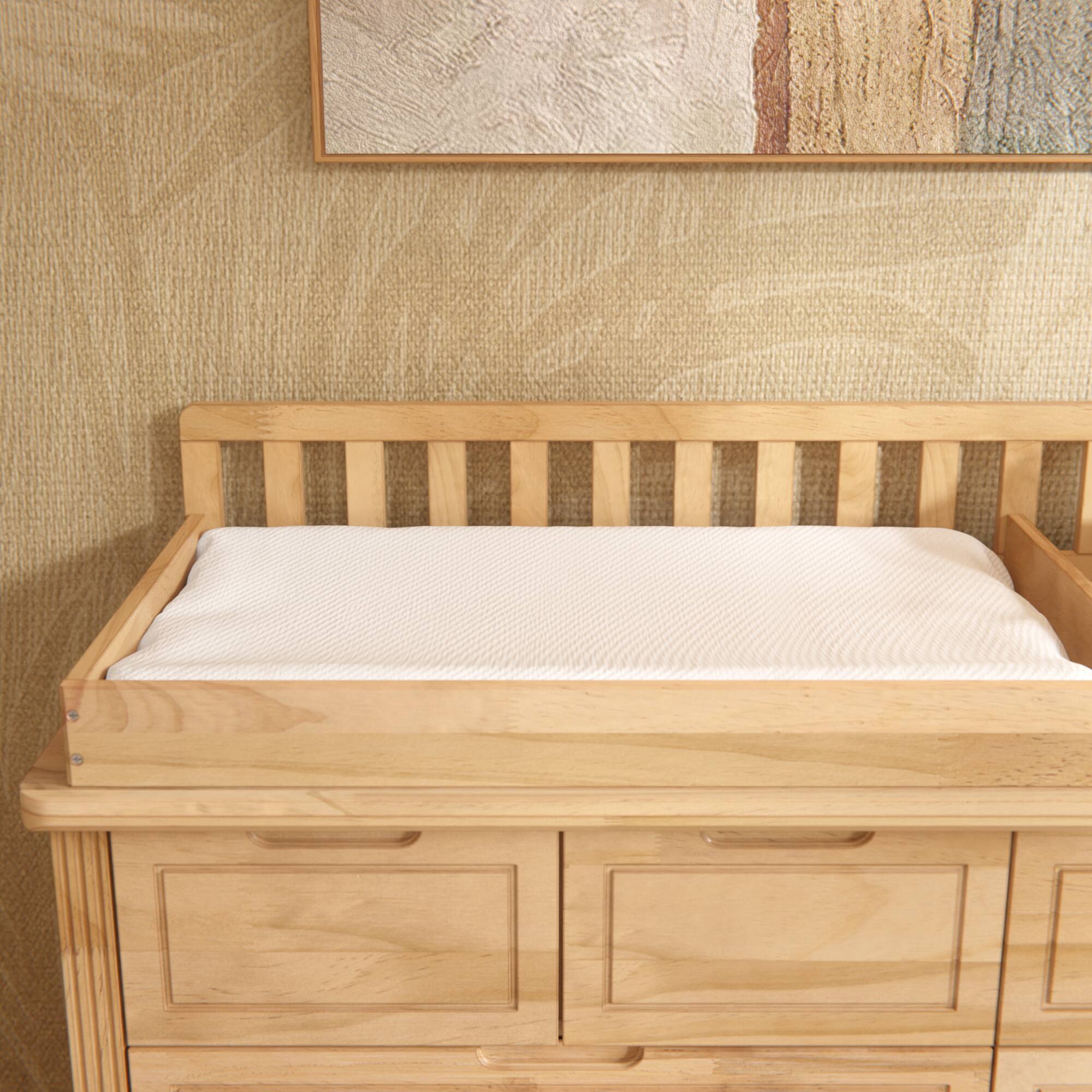 Alt View 2. Homsee - Solid Wood Baby Changing Table Dresser with Drawers, Nursery Diaper Organizer, Anti-Tip Storage Cabinet for Newborns - Wooden.