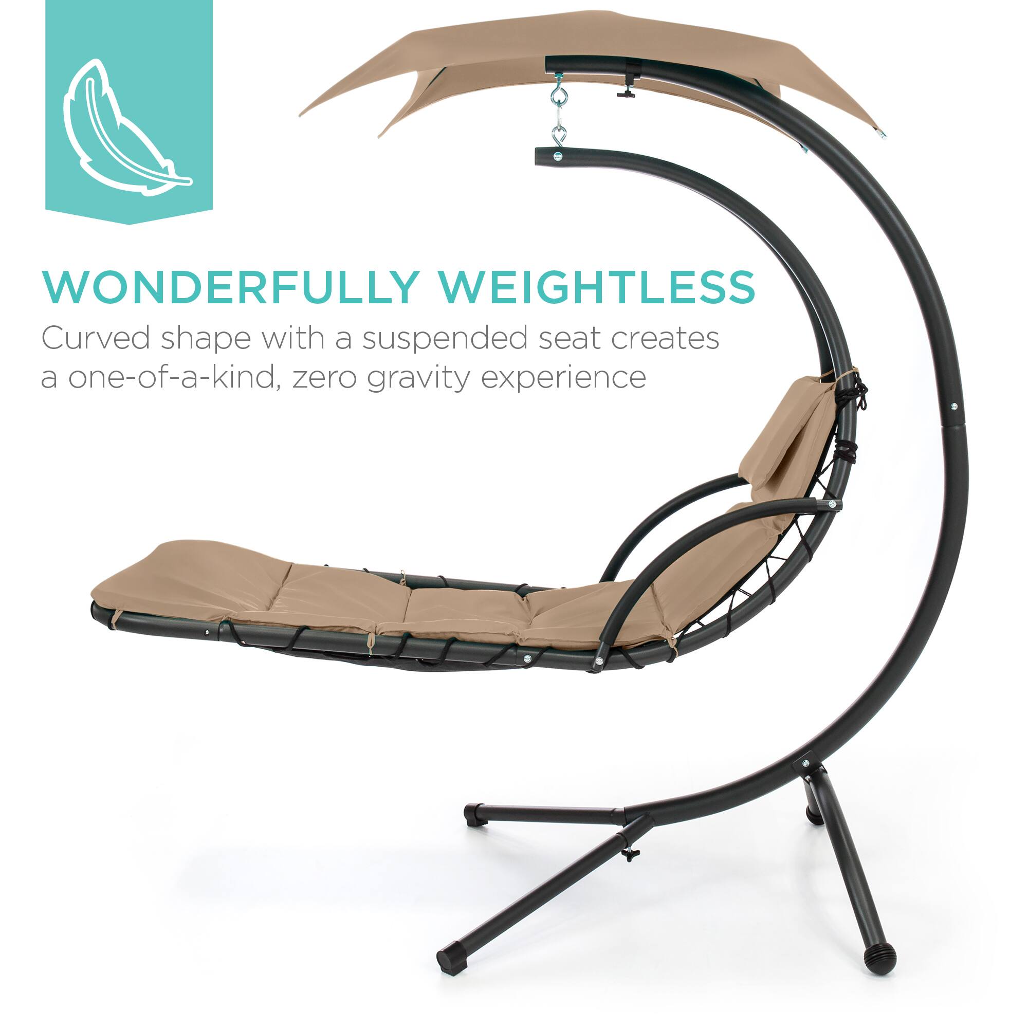 WONDERFULLY WEIGHTLESS  
Curved shape with a suspended seat creates a one-of-a-kind, zero gravity experience
