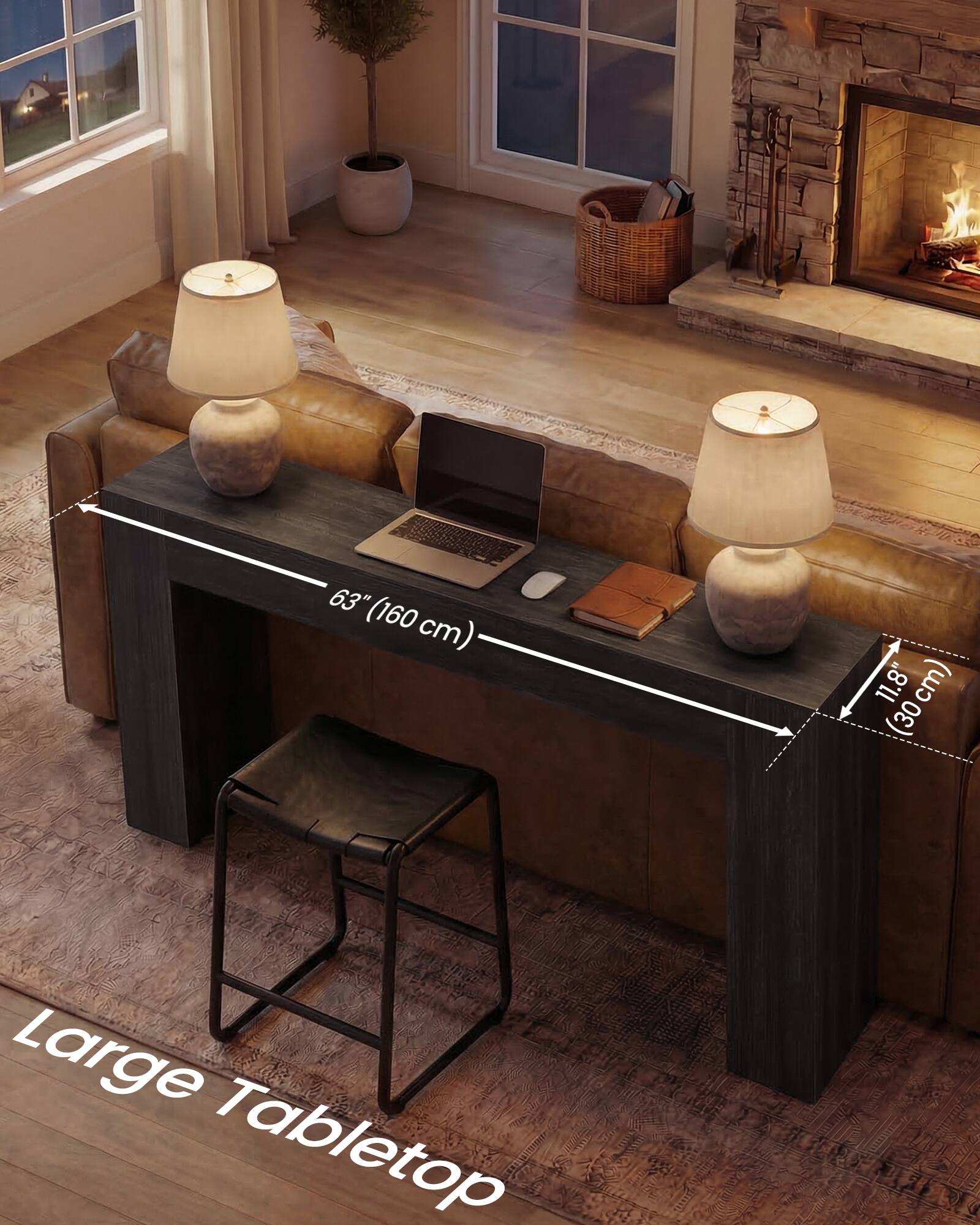 63" (160 cm)  
11.8" (30 cm)  
Large Tabletop