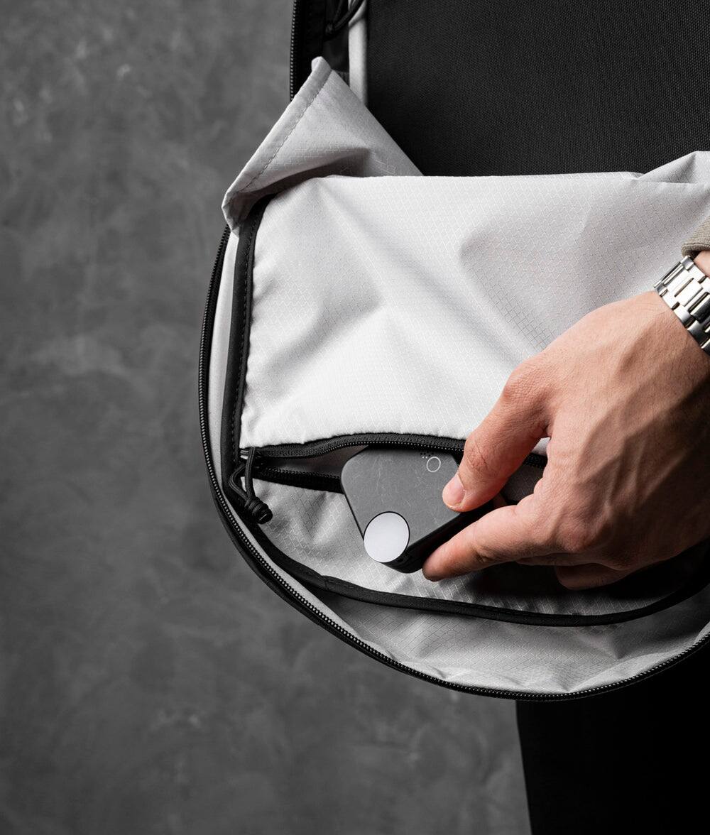 Alt View 5. ALPAKA - ALPAKA Aero Pack 16L Laptop Backpack with 16" Sleeve Lightweight Water-Resistant Travel Commuter Backpack - Black Axoflux 210D.