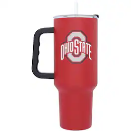 Logo Brands - Ohio State Buckeyes 40oz. Travel Tumbler with Handle - Multicolor