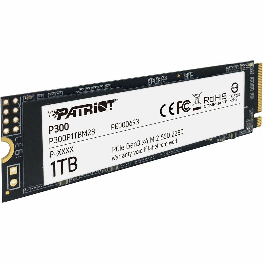 7 EGBOC  
908 8888 0W00  
ROHS D36204  
RoHS CEFC COMPLIANT  
*PATRIOT P300 PE000693  
P300P1TBM28  
SSD 2280 X4 M.2 Gen3  
label removed -XXXX  
PCle void if Warranty S 1TB 2