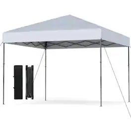 Boyel Living - Pop Up Canopy Tent 120-in W x 120-in D x 84-in H - White