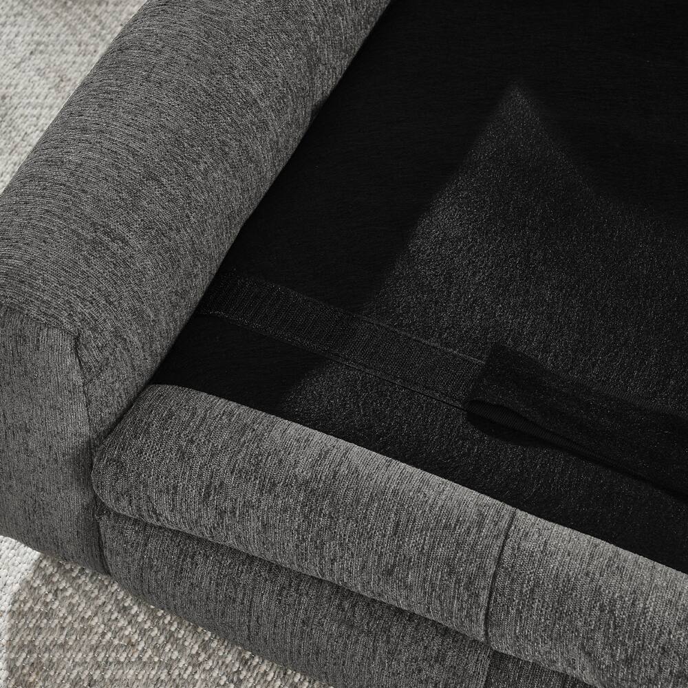 Alt View 1. APRILSOUL - Soft and comfortable pet bed for big and oversized dogs durable elevated dog sofa bed comfortable dog sofa DARK GRAY.