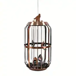 Avinory - Heavy-Duty Caged Wild Bird Feeder - Gold