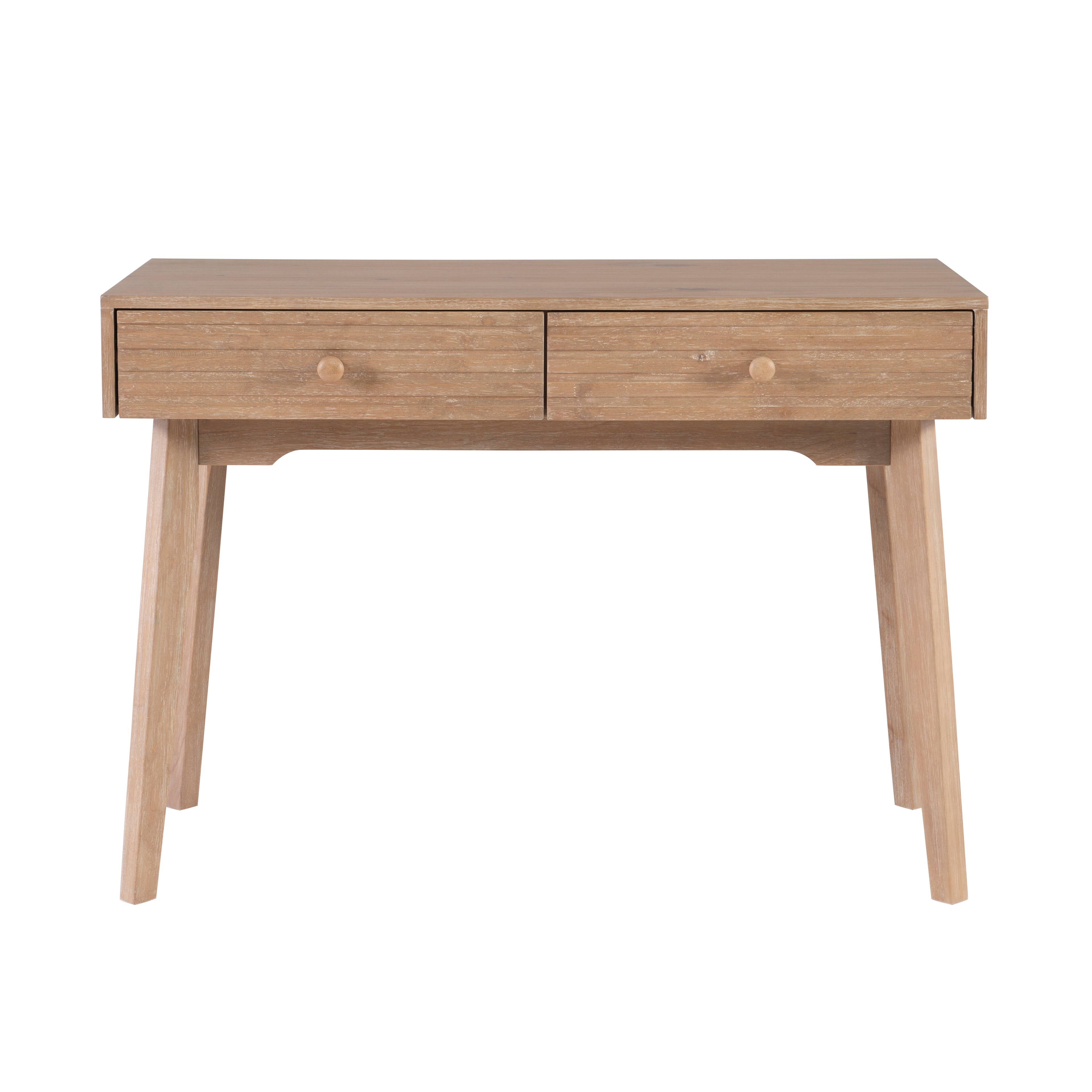 Angle. Linon Home Décor - Rosita Two-Drawer Writing Desk - Natural.