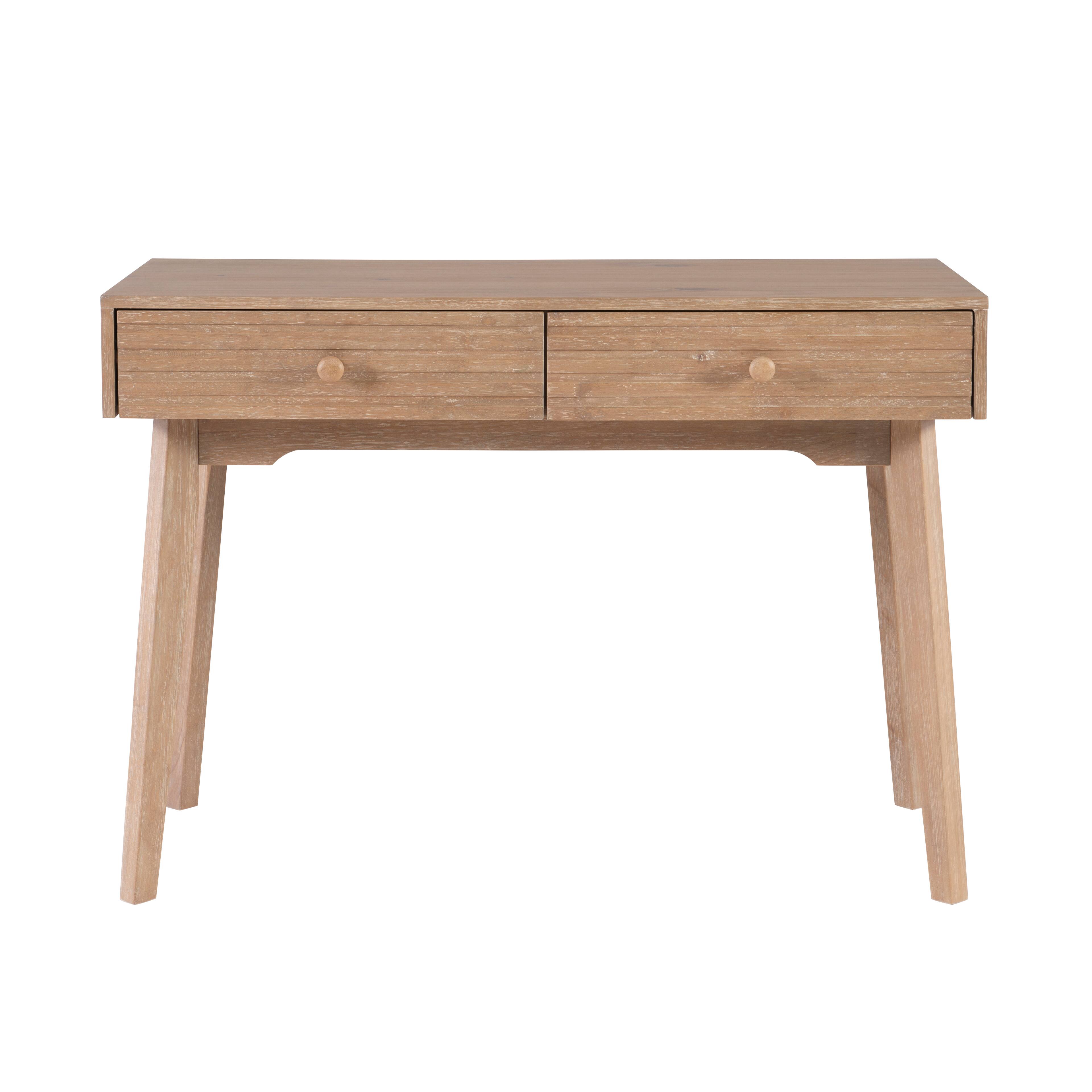 Linon Home Décor – Rosita Two-Drawer Writing Desk – Natural Sansujyuku sansujyuku.com