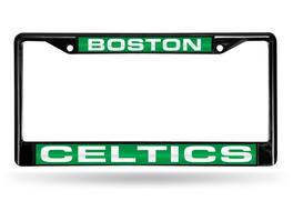 Rico Industries - Boston Celtics NBA Black Metal Laser Cut License Plate Frame - Multi