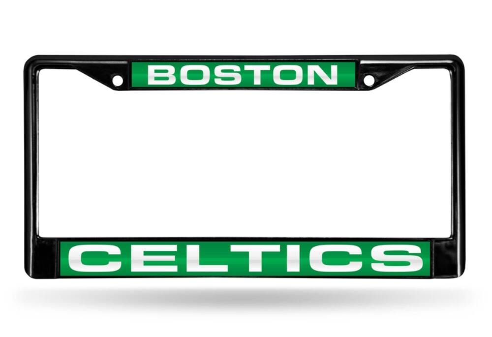 Boston Celtics Black Metal License Plate Frame Holder