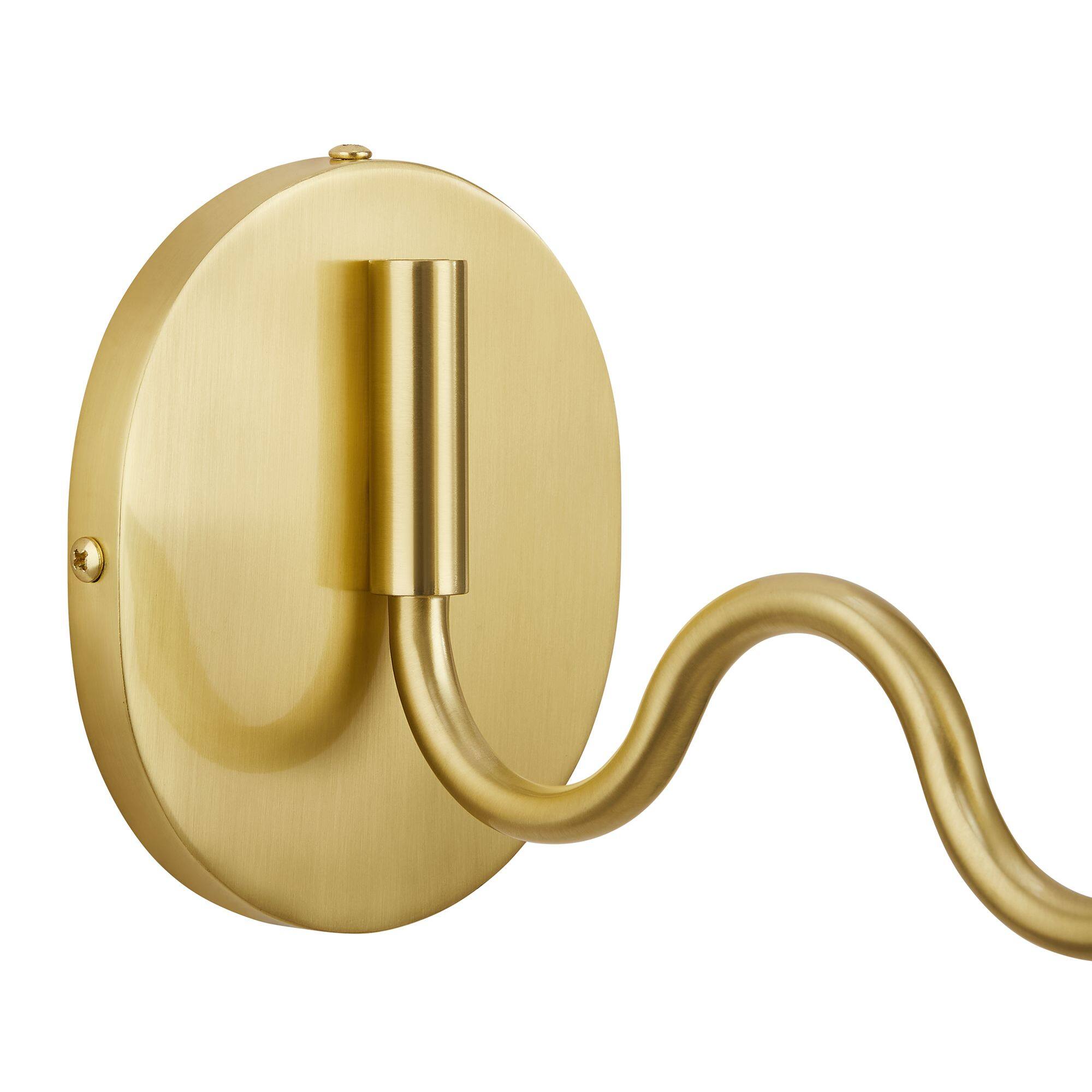 Alt View 9. Modway - Wave Squiggle Arm Wall Sconce by Modway - Brass.
