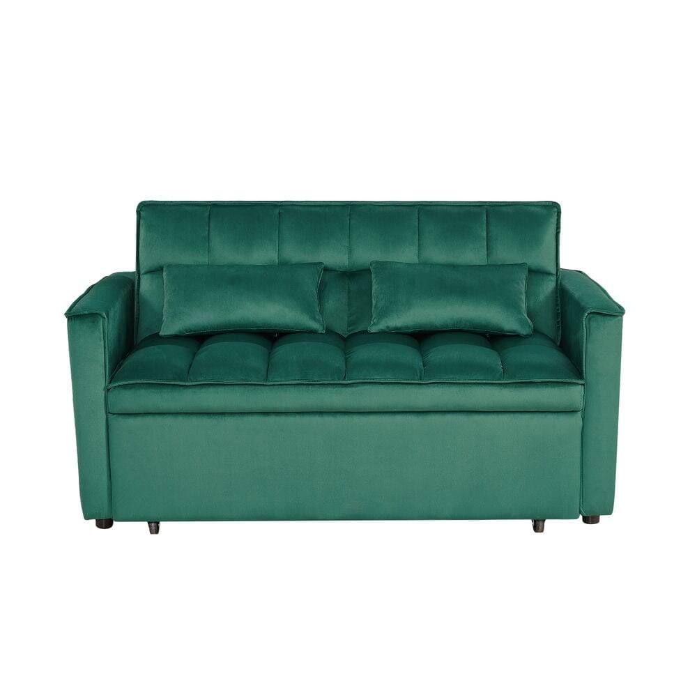Kadyn 54 Inch Adjustable Backrest Sofa, Sofa Bed, Futon Sofa with ...