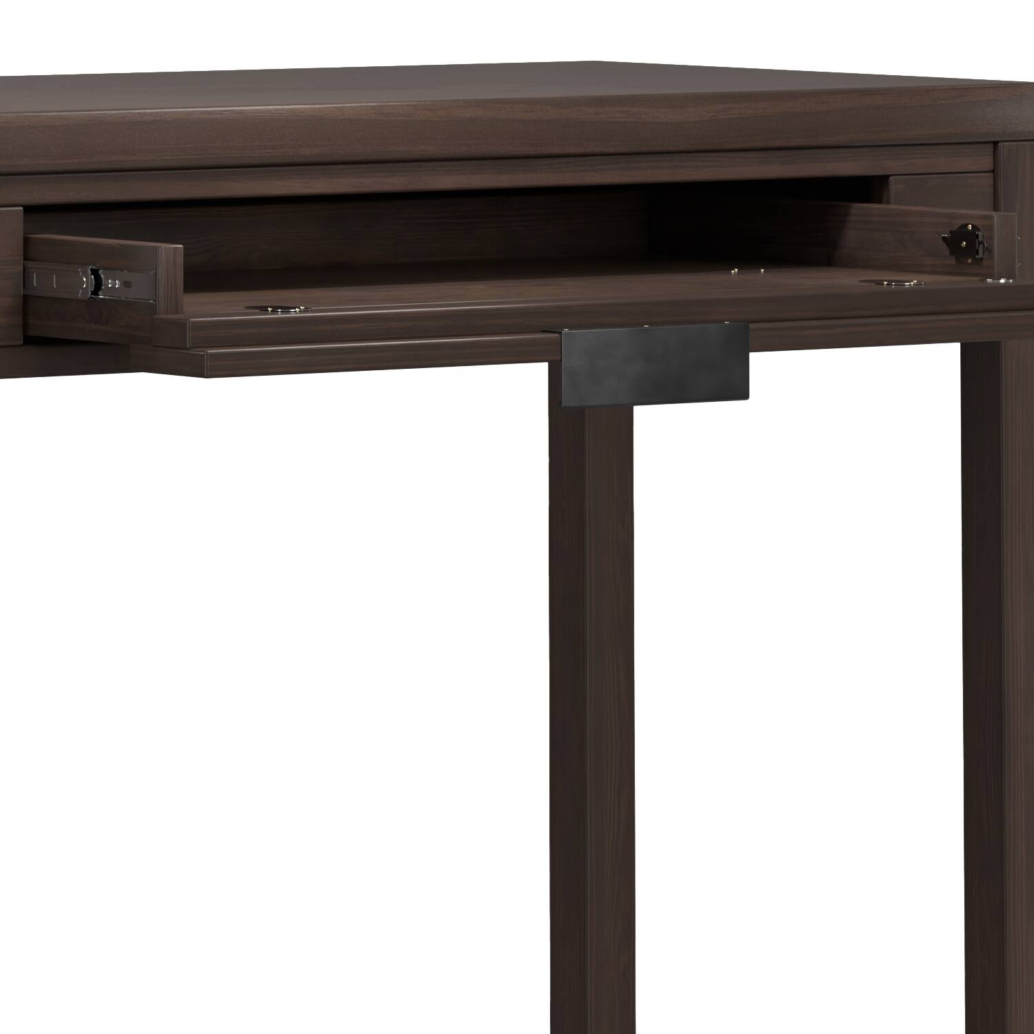 Alt View 5. Simpli Home - Hollander SOLID WOOD Contemporary 38 inch Wide Small Desk in Warm Walnut Brown - Warm Walnut Brown.