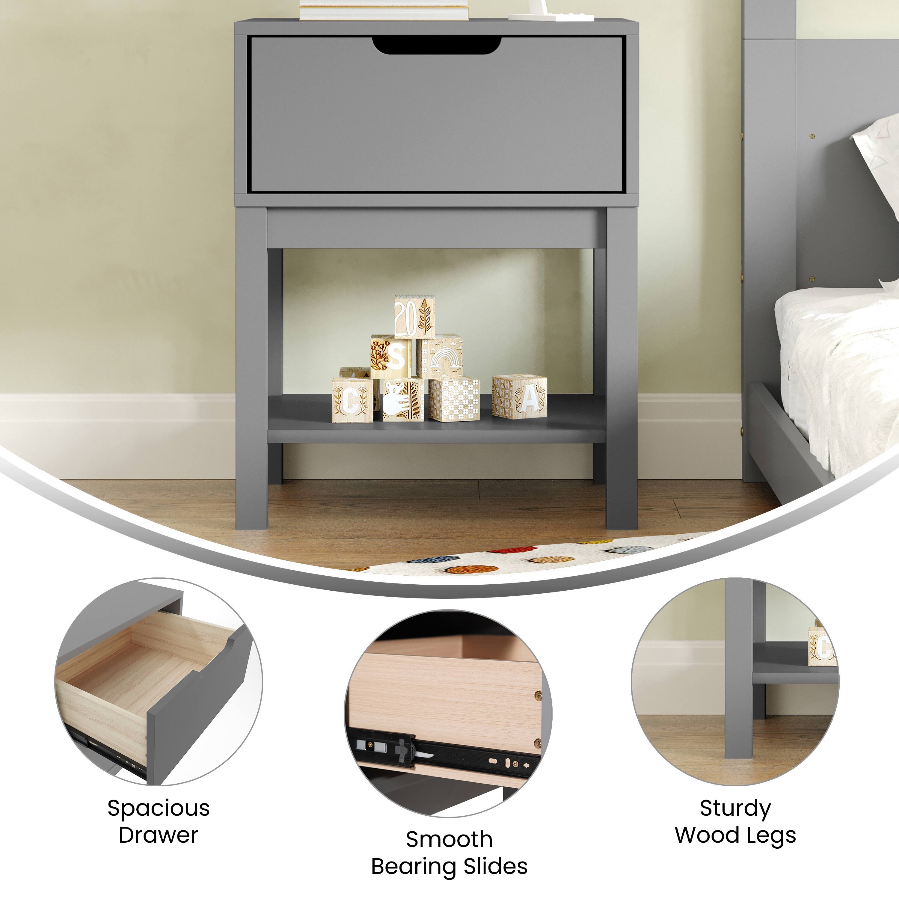COS GMUE Spacious Drawer Smooth Bearing Slides Sturdy Wood Legs