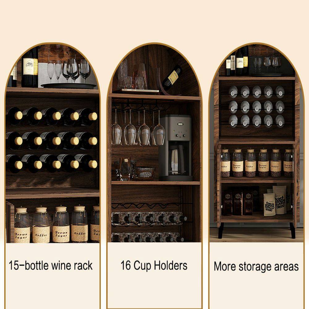 15-bottle wine rack  
16 Cup Holders  
More storage areas