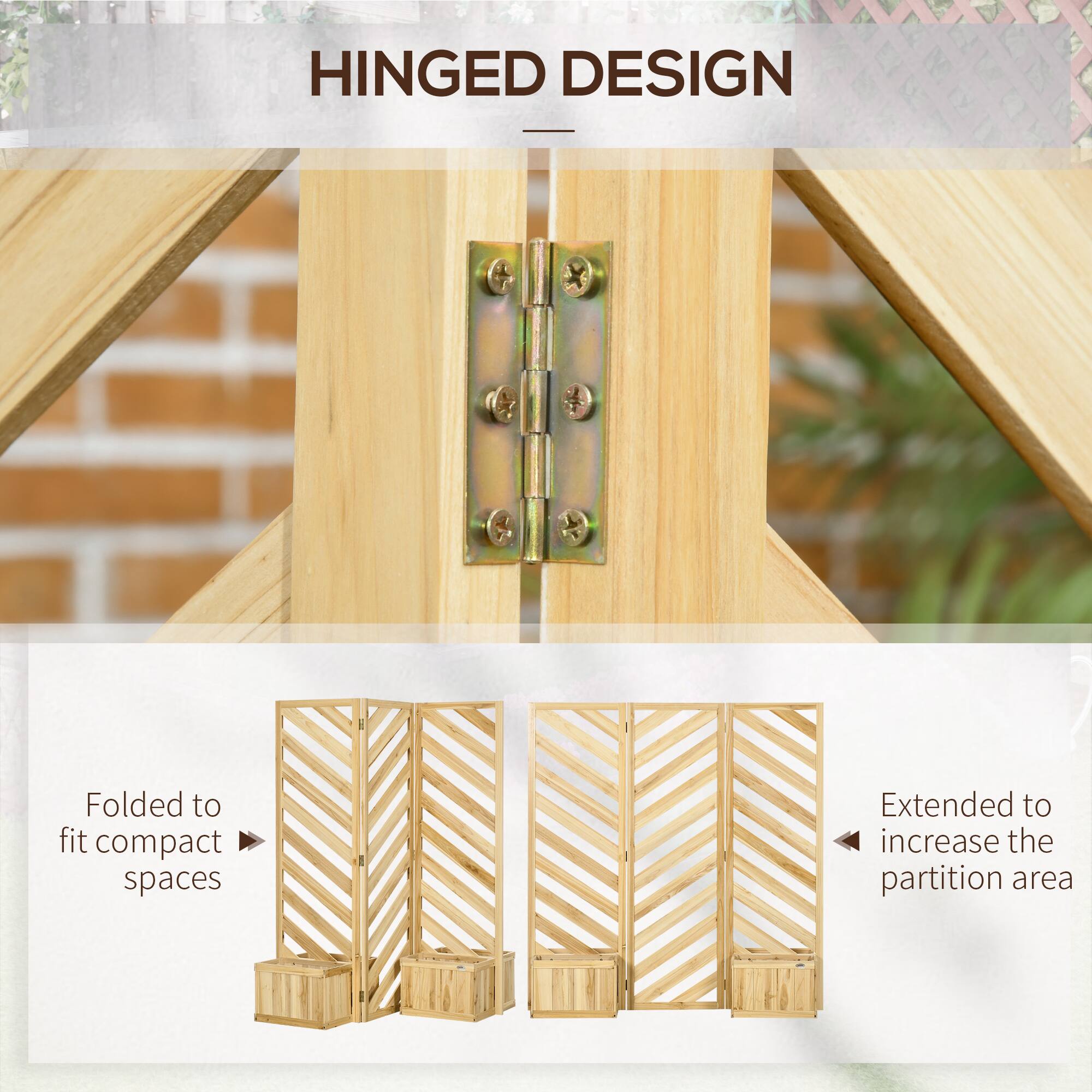 HINGED DESIGN

Folded to fit compact spaces

Extended to increase the partition area
