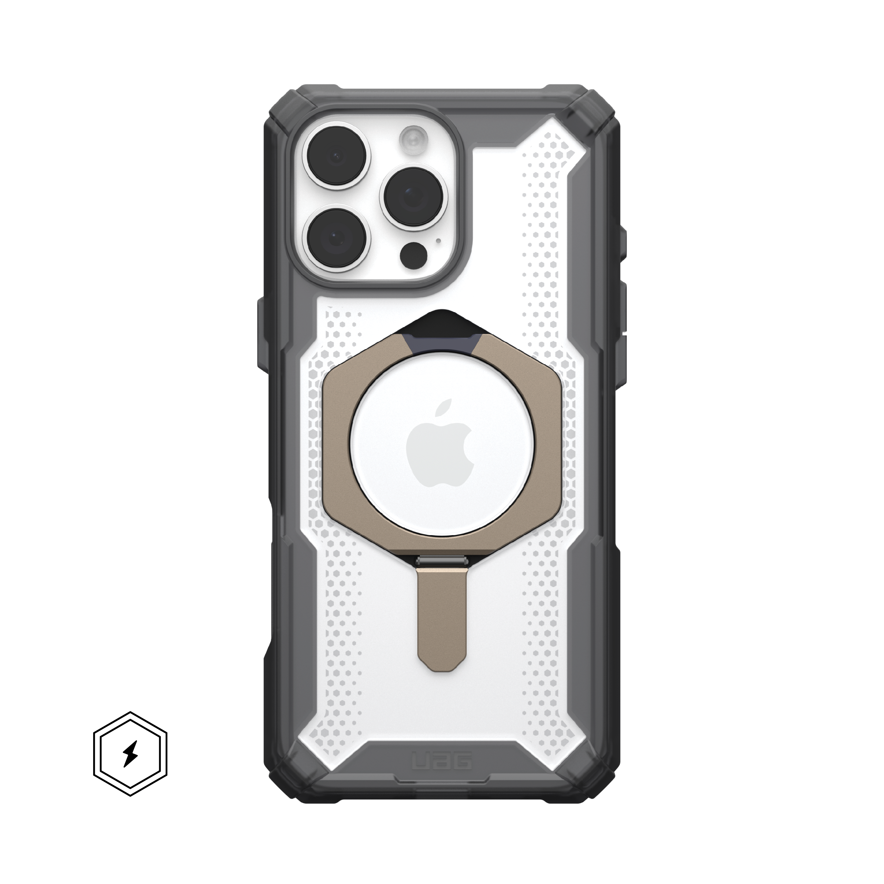 Front. UAG - Plasma XTE Series Case with Magsafe for Apple iPhone 16 Pro Max - Ash/Titanium.