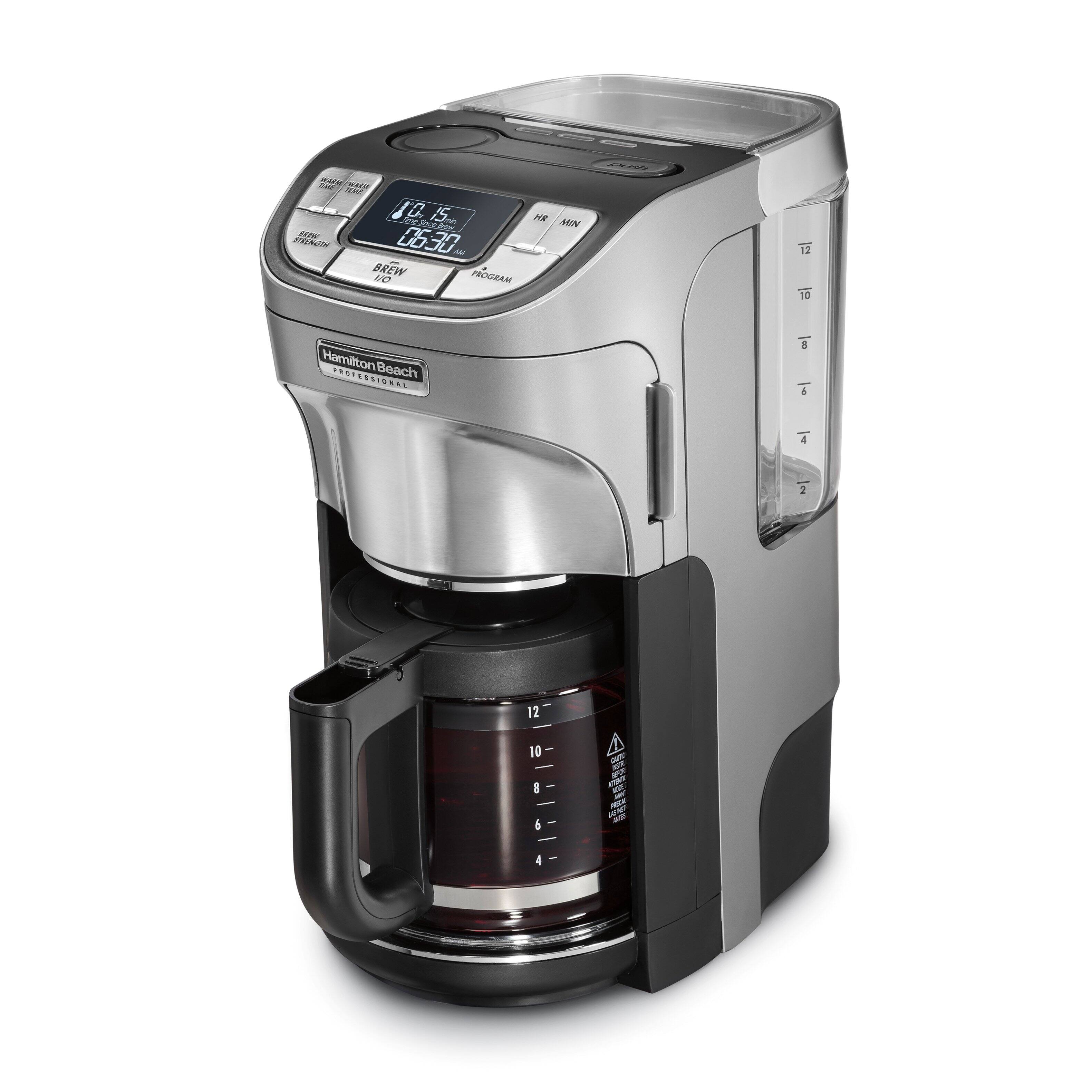 Angle. Hamilton Beach - Professional Programmable Coffee Maker - SILVER.