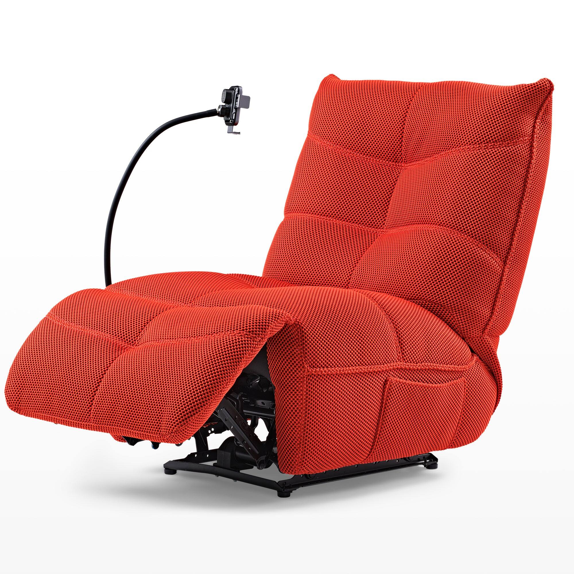 Left. Eureka Ergonomic - Modern Power Recliner Chair with USB & Wireless Charging  for Living Room, Rocking Swivel Base, Upholstered - Red.