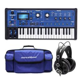 Novation - MiniNova Synthesizer Bundle with Carry Case and Knox Studio Headphones