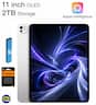Apple - 11-inch iPad Pro M4 chip Built for Apple Intelligence Wi-Fi 2TB with OLED - IST HUB - 256GB SD Card - IST HUB - 256GB SD - Silver