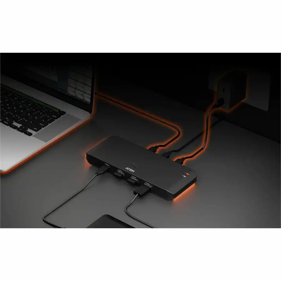 Aten Tech Aten Technology ATEN Essential 2 x 4 USB 3.2 Gen1 Sharing Switch (Host ...