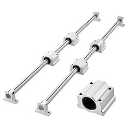 VEVOR - Linear Rail Kit, SFC25, 2Pcs 1000 mm (39.4 inch) Linear Motion Guide Rails and 4Pcs Bearing Slide Blocks - Silver