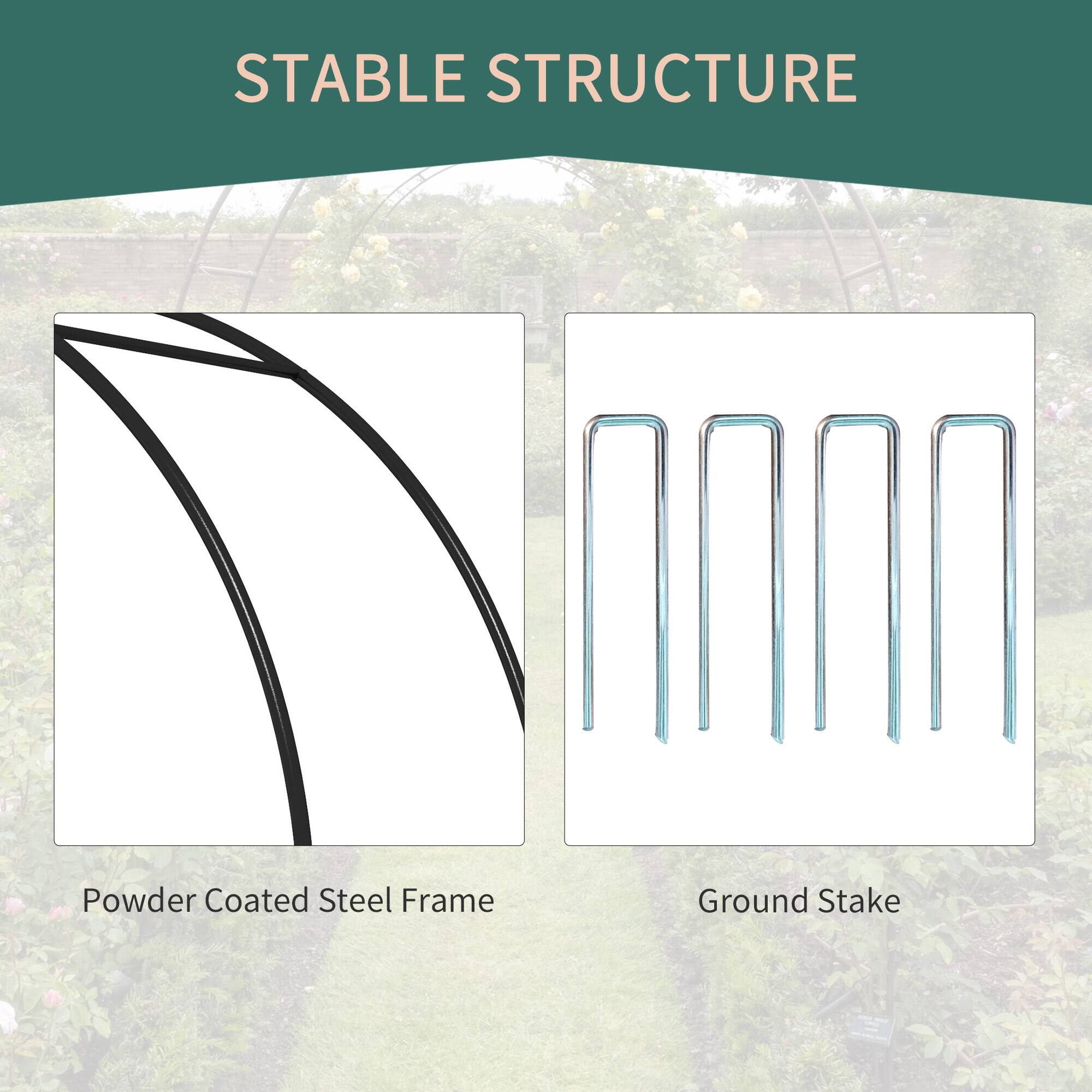 STABLE STRUCTURE
Powder Coated Steel Frame
Ground Stake