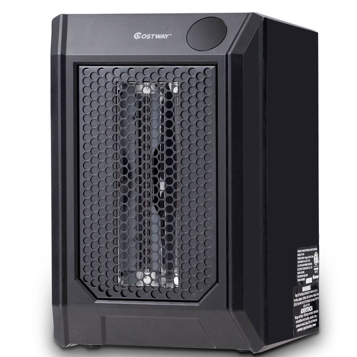 Alt View 9. Costway - Costway 1500W Portable Electric Space Heater with 2H Timer LED Remote Control Room Office - Black.