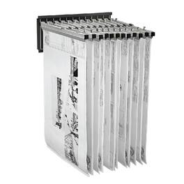 AdirOffice - Steel Blueprint Storage Pivot Wall Rack Office File Rack - Black