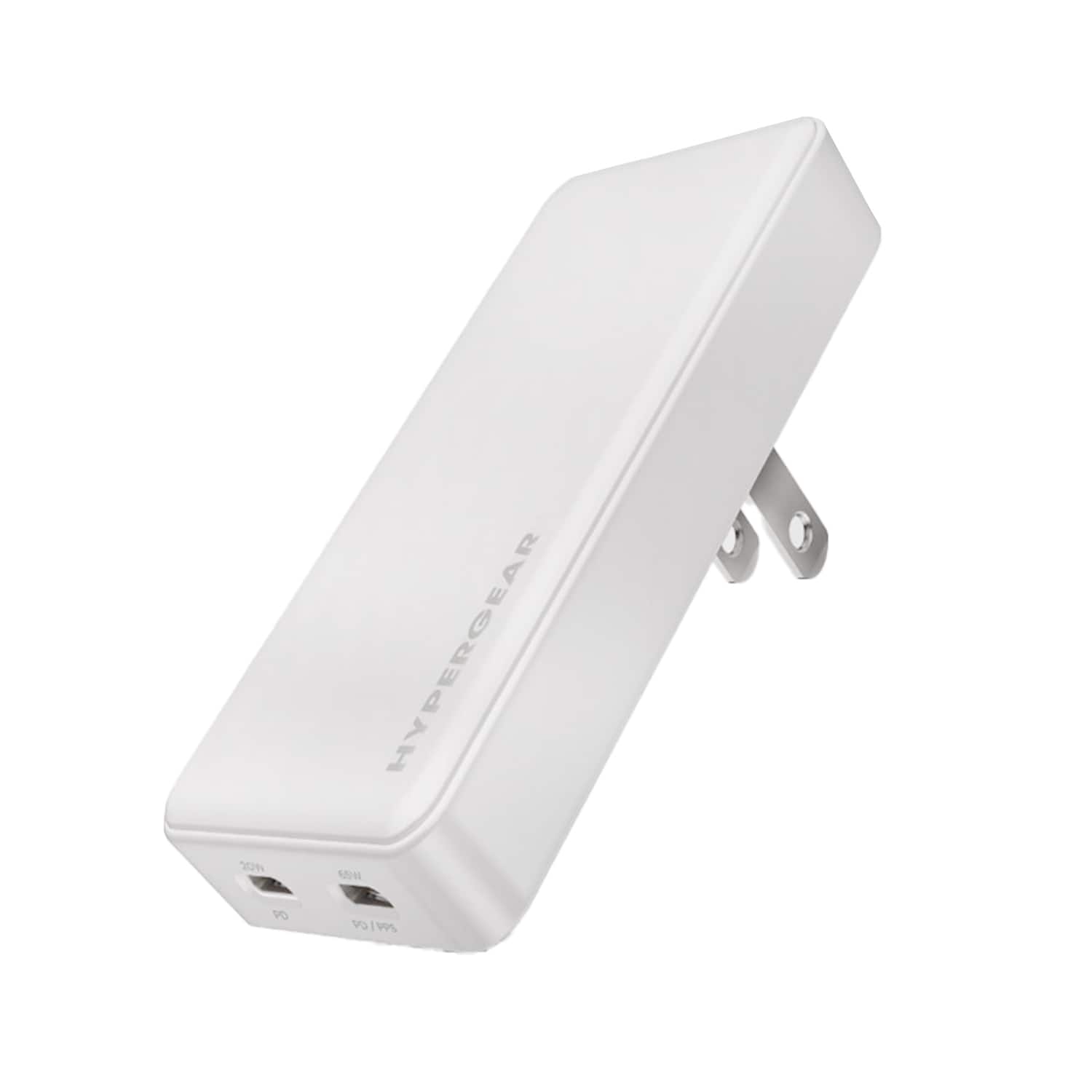HyperGear - 16131 Speedboost 65-watt Dual-usb-c Slim Gan Laptop Charger - White