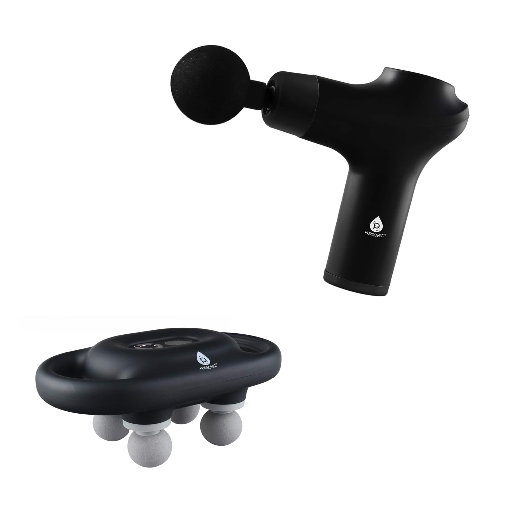 Pursonic - Percussion Powerhouse: 9-Speed Professional & 3-Speed Portable Massage Gun Set