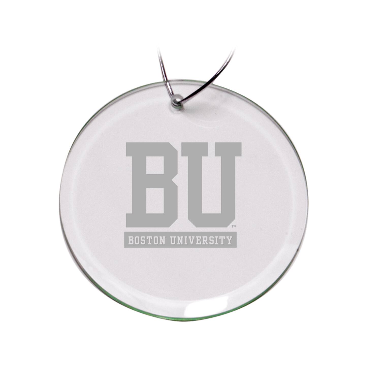 Jardine - Boston University 3'' Glass Round Ornament - Multicolor