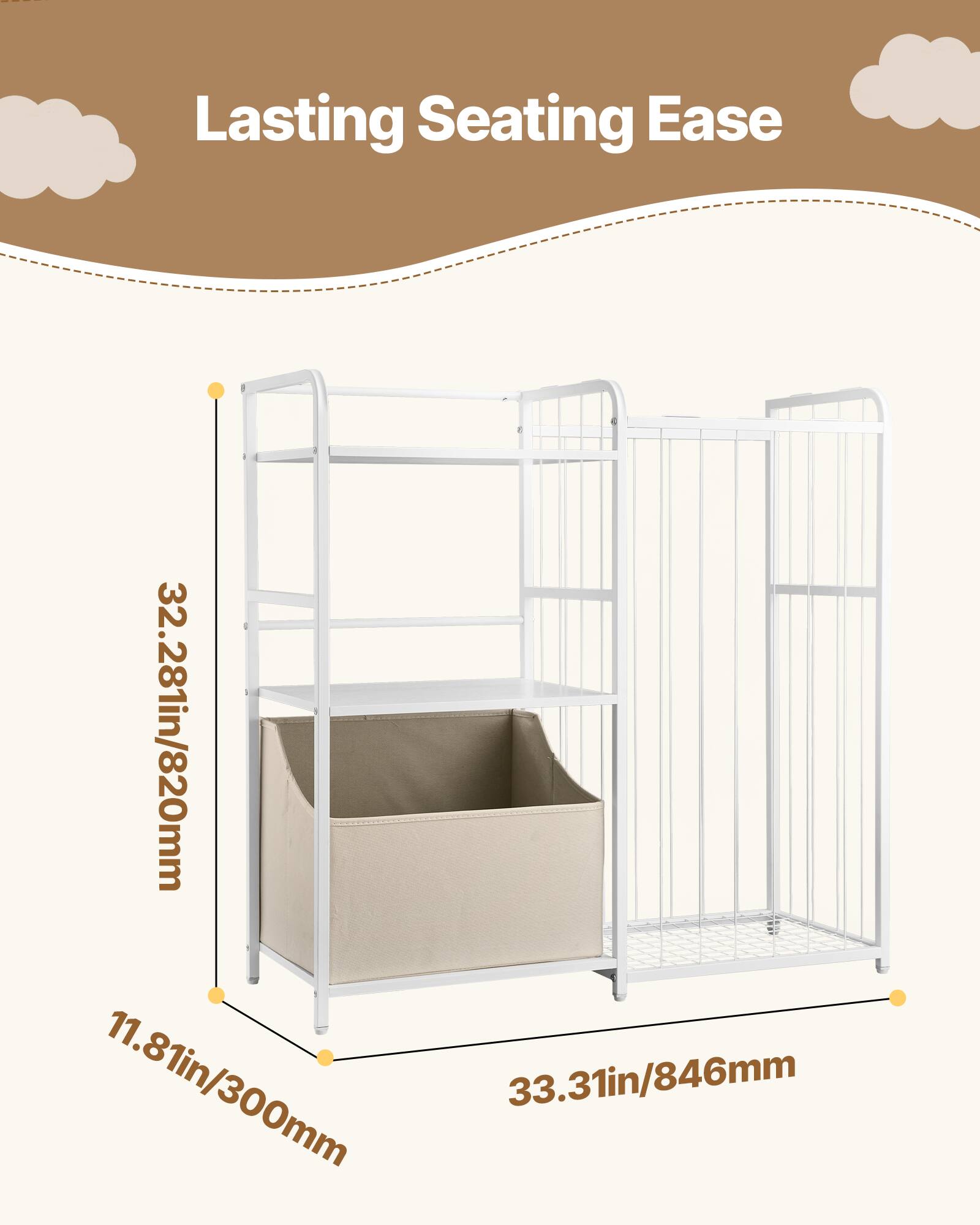 Lasting Seating Ease

32.28in/820mm  
11.81in/300mm  
33.31in/846mm