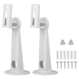 Stock Preferred - 2pcs 360° Rotatable Mini Projector & CCTV Camera Wall Mount Brackets - White