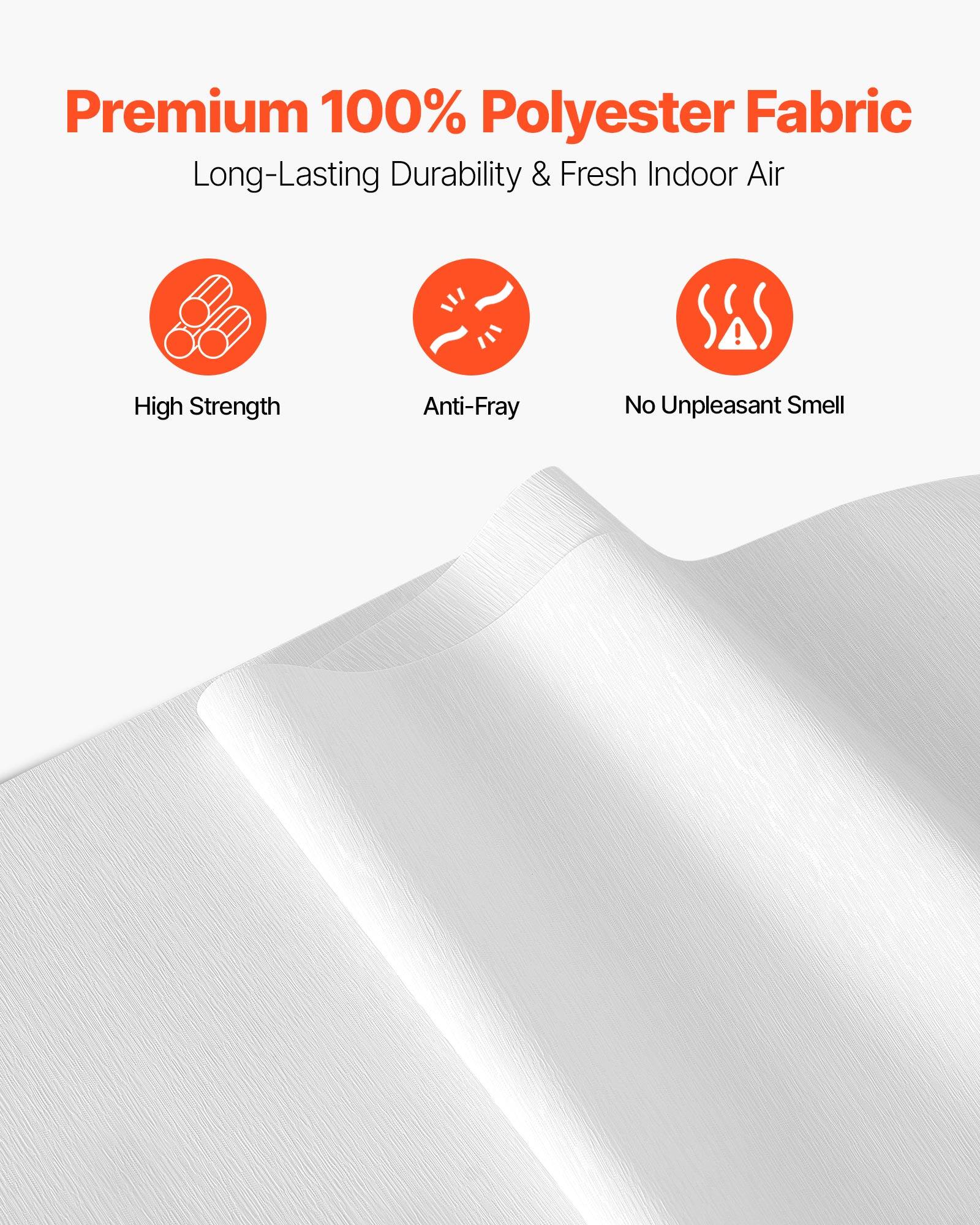 Premium 100% Polyester Fabric  
Long-Lasting Durability & Fresh Indoor Air  

- High Strength  
- Anti-Fray  
- No Unpleasant Smell