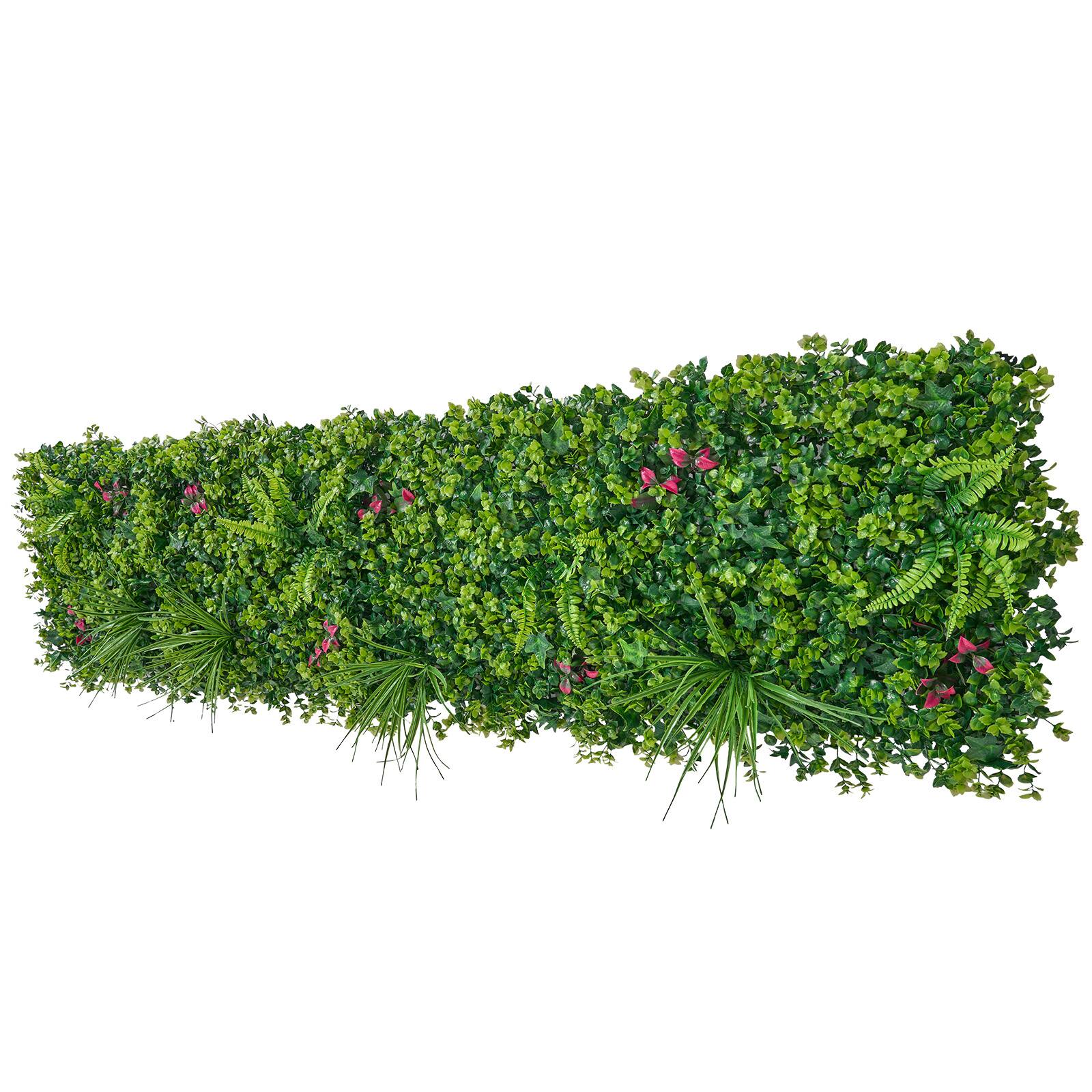 Alt View 5. VEVOR - Artificial Plant Wall, 12PCS 20 x 20 in Artificial Boxwood Panels, Greenery Backdrop Privacy Hedge Fence - Green.