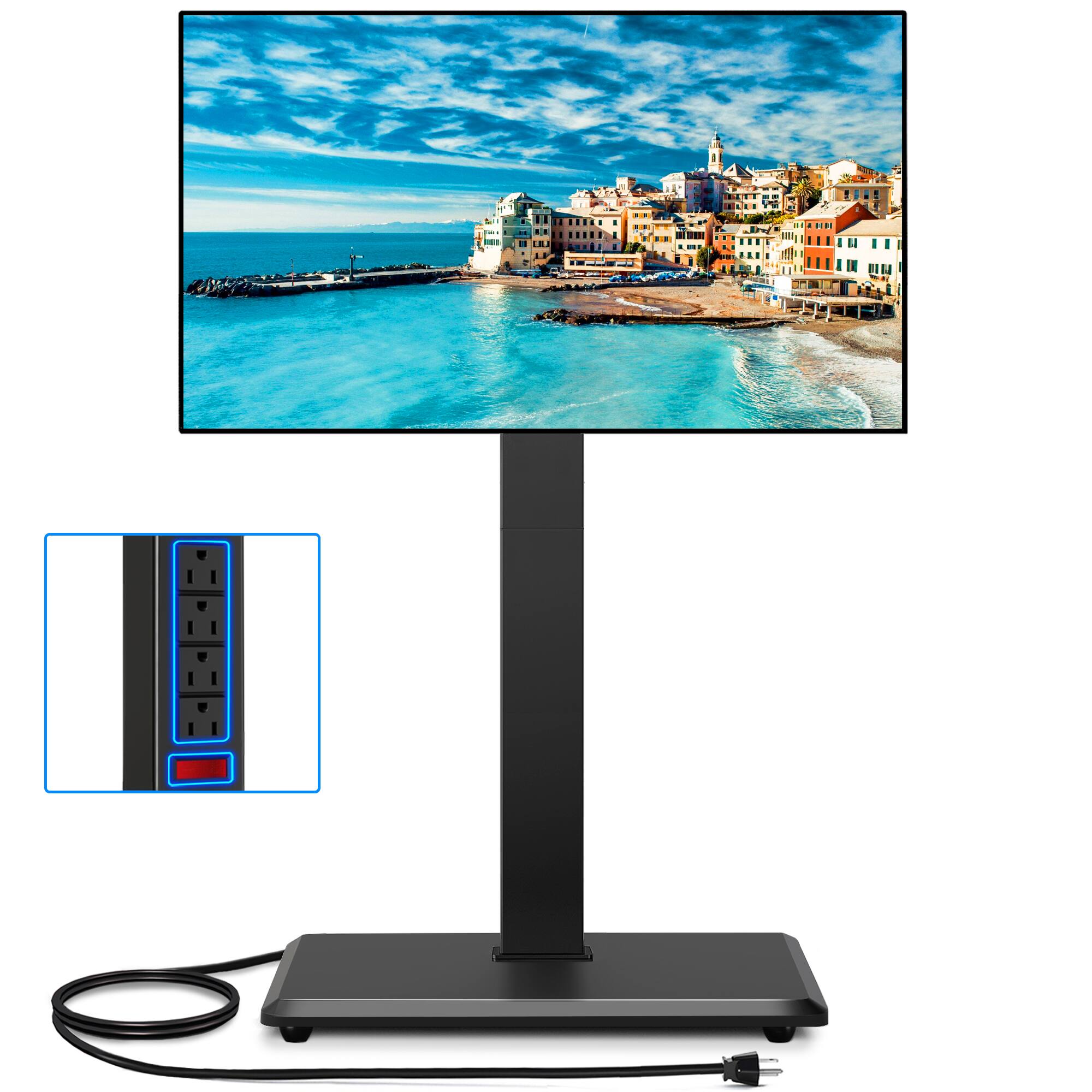 Front. Rfiver - Suitable for 34 to 75-inch televisions with power sockets - Black.