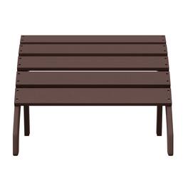 WestinTrends - Dylan Outdoor Patio HDPE Adirondack Ottoman Footrest - Dark Brown