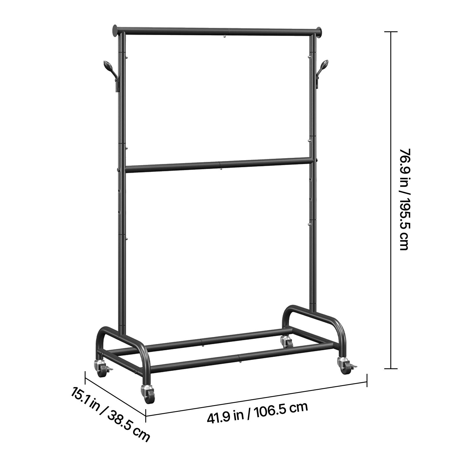 76.9 in / 195.5 cm  
15.1 in / 38.5 cm  
41.9 in / 106.5 cm