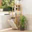 Alt View 14. Costway - Tilt-Out Laundry Hamper with 3-Tier Shelf Removable Liner Lightweight Design - Natural/White.
