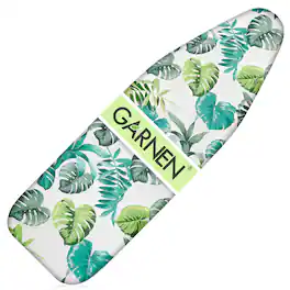 Garnen - Ironing Board Cover and Pad Replacement 15"x54", Iron Board Cover With Padding Extra Thick Ironing Board Cover, Tropical - Green|Blue