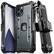 Front. Vena - vArmor Rugged Case for Apple iPhone 12 and iPhone 12 Pro Military Grade Drop Protection with Belt Clip Kickstand, Gray - Gray.