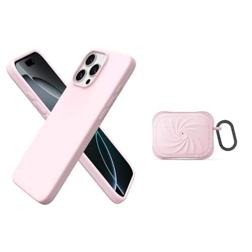 Ornarto - Vortuxe for AirPods Pro 3 Case and Silicone for iPhone 16 Pro Case - Chalk Pink