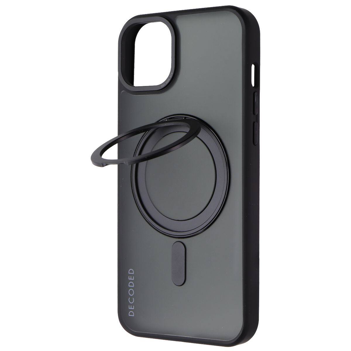 Front. DECODED - Decoded 360 Loop Stand Back Cover Case for MagSafe - for iPhone 15 Plus - Black - Black.