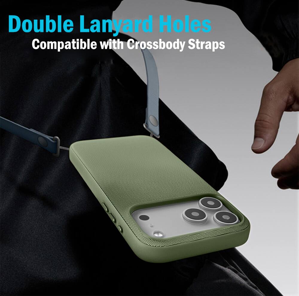 Double Lanyard Holes Compatible with Crossbody Straps