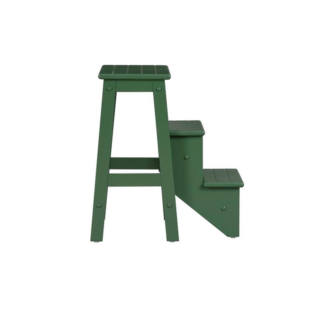 Left. Boraam - Niko Folding 24.5" Step Stool - Equestrian Green Finish - Green.