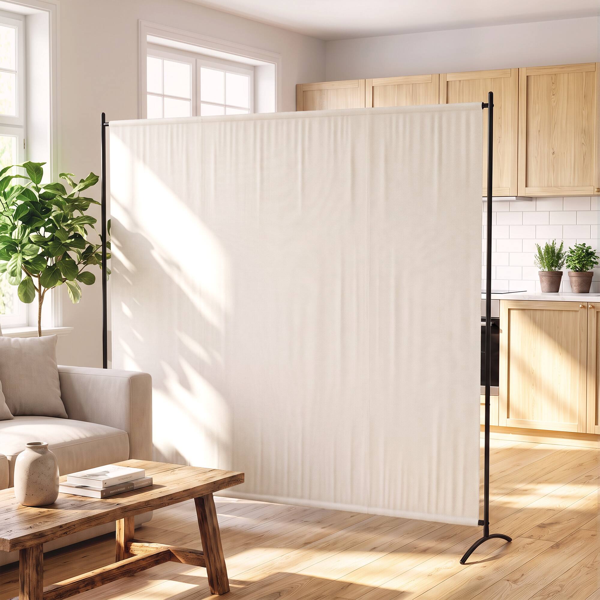 Alt View 8. Outsunny - Privacy Screen, 5.9FT Tall Room Divider with UPF30+ Protection - Beige.