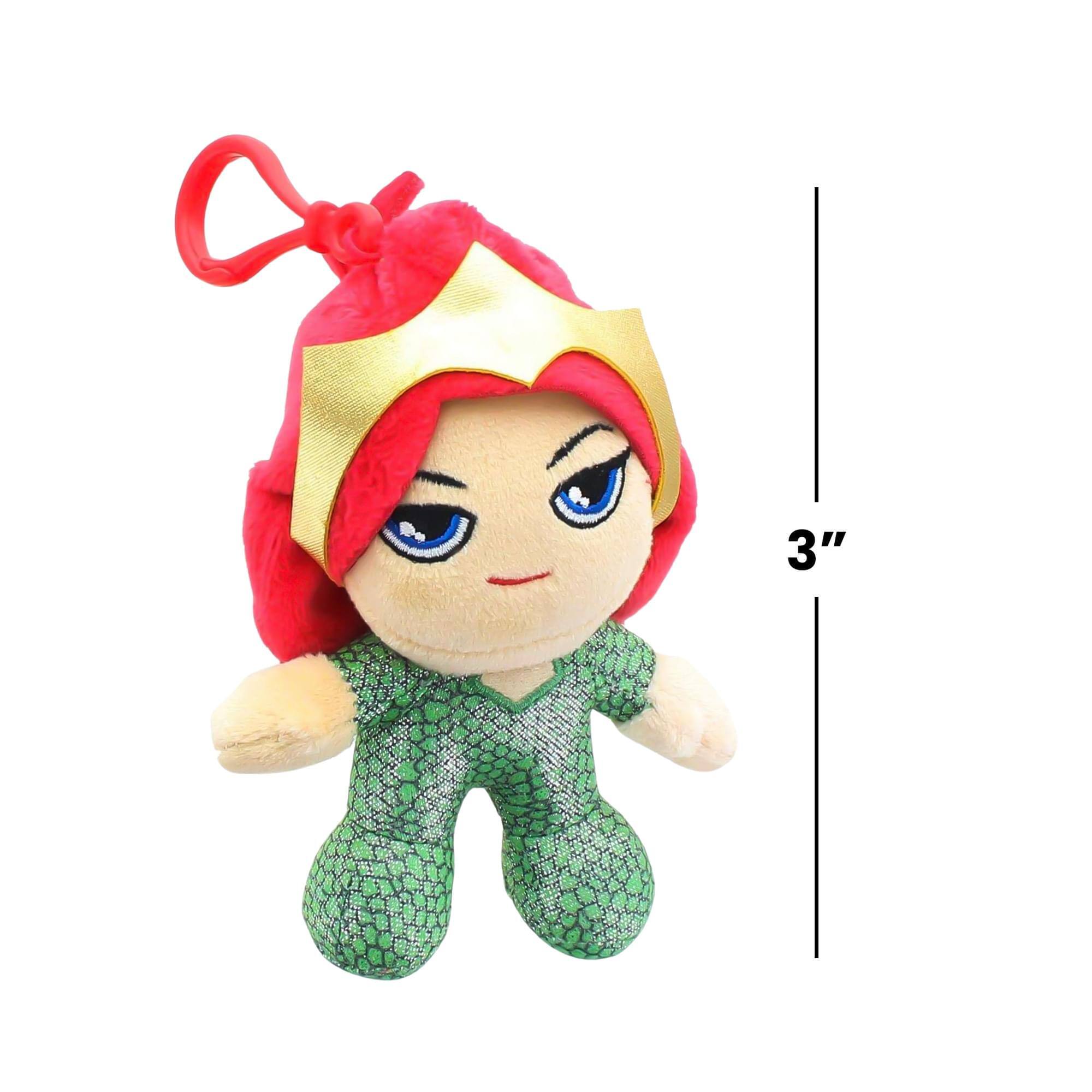 Alt View 2. DC Comics - DC Comics Heroez Clipz 4 Inch Collectible Mini Plush - Mera - Red.